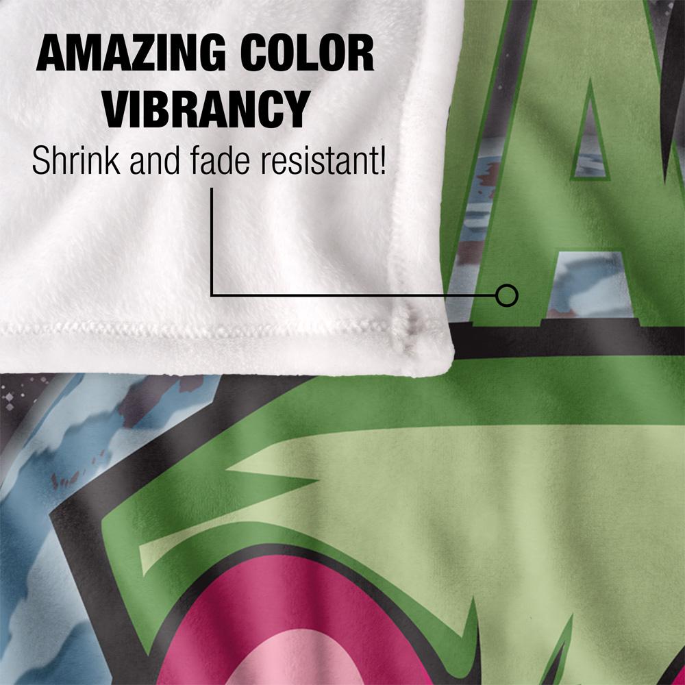 Invader Zim Invade Silky Supersoft Blanket