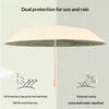 Bamboo Design 16-Rib Folding Umbrella - Large Windproof Sun Rain Parasol with UV Protection