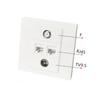 Quality Multimedia TV RJ45 F Connectors Wall Plate Easy Not Solder Direct Plugs Installation Networking Socket Faceplate