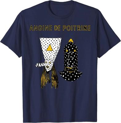 חולצת טי וינטג' להקת Angine De Poitrine למעריצי מוזיקה, חולצת טי עם מסכה