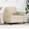 Vidaxl Armchair, Cream, 60 Cm, Upholstered In Velvet