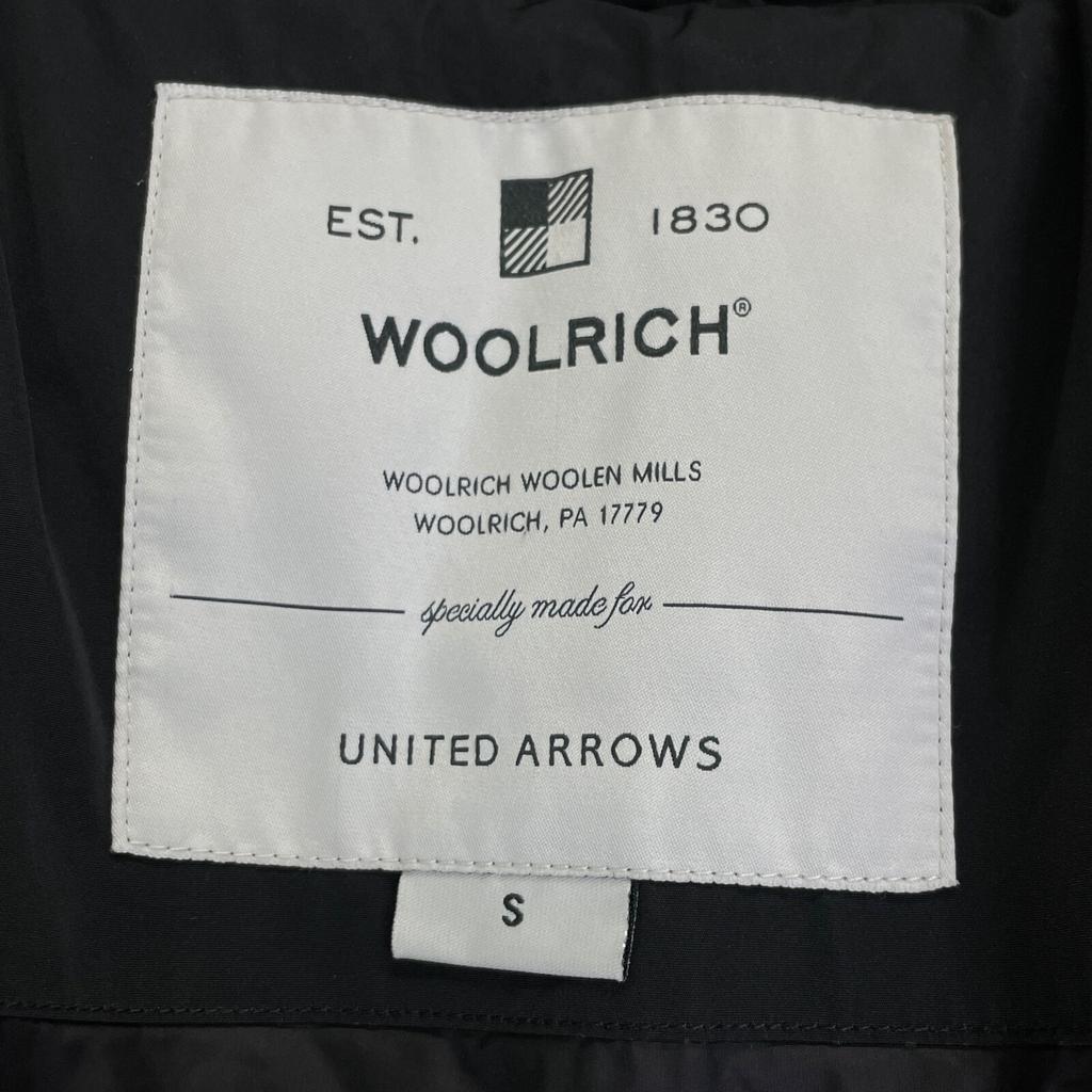 Woolrich UNITED ARROWS Special Order WWCPS2868 PUFFY PRESCOTT Hoodie Down Coat S blackUsed