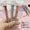 Six-Color Cute Cartoon Ballpoint Pen with Push Button