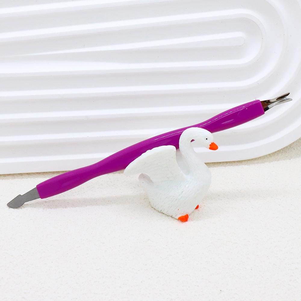 Dual-Use Manicure Tool: Double-Ended Exfoliating V-Fork for Dead Skin Removal 12.8cm