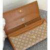 Used Celine Macadam Pattern Long Wallet Bifold Wallet Beige cw520