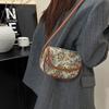 Niche Printed Retro Women's Bag New Fashion Versatile Casual Shoulder Crossbody High-end Fashion Saddle Bag