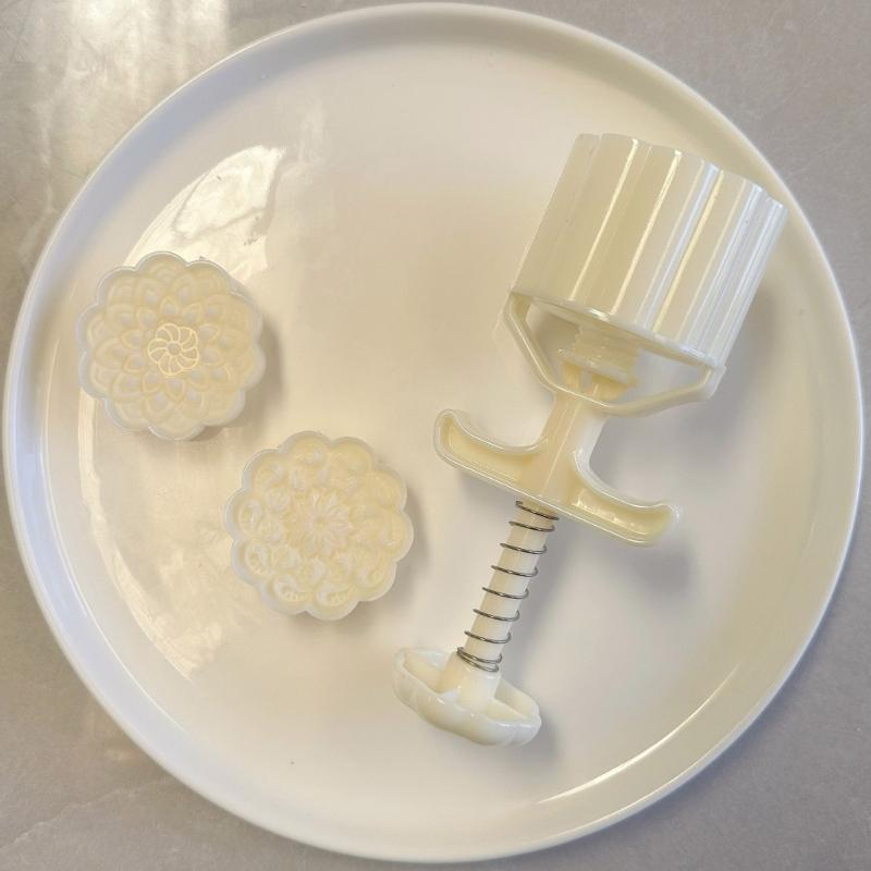 Hand Pressed Mooncakes Mold Cookie Stamp Bean Pastes Cake Molds ABS Pastries Dessert Mould for Baking Enthusiasts