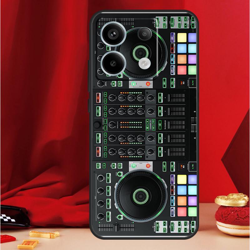 Electronic Music DJ Controller Mixer Case For Xiaomi Redmi Note 14 12 11 10 13 15 Pro Plus Redmi 15 13 10C 12C 13C 14C 15C Funda