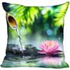 Luxury Home Decor Pillowcase Lotus Painting Art Pillowcase Living Room Sofa Cushion Cover
