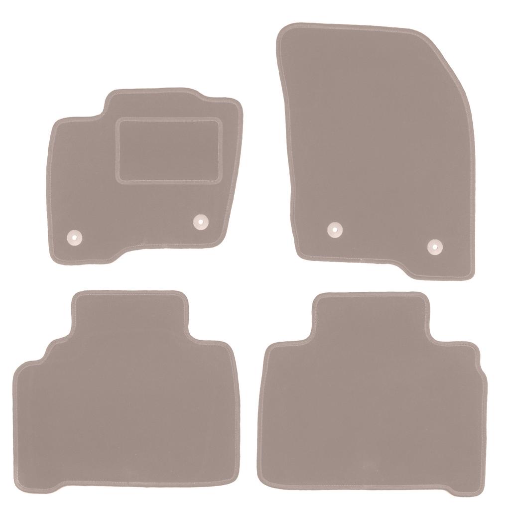 Beige Velour Floor Mats For: Ford Galaxy MK3 Minivan (2015-)