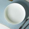Taoxianghui Ceramic Deep Plates for Home Use, Underglaze Color, Set of 2, Soup Plates And Dishes, 7-Inch Pure White Microwave-Safe Bone China Plates