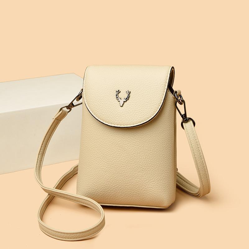 Fashion Small Shoulder Bag for Smartphone Ladies Mobile Phone Bag Zipper Flap Famous Brand Soft Leather Crossbody Bags for Women