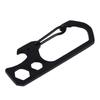 Stainless Steel Multi-Function Carabiner Keychain with Bottle Opener and Hex Wrench for Outdoor Camping.