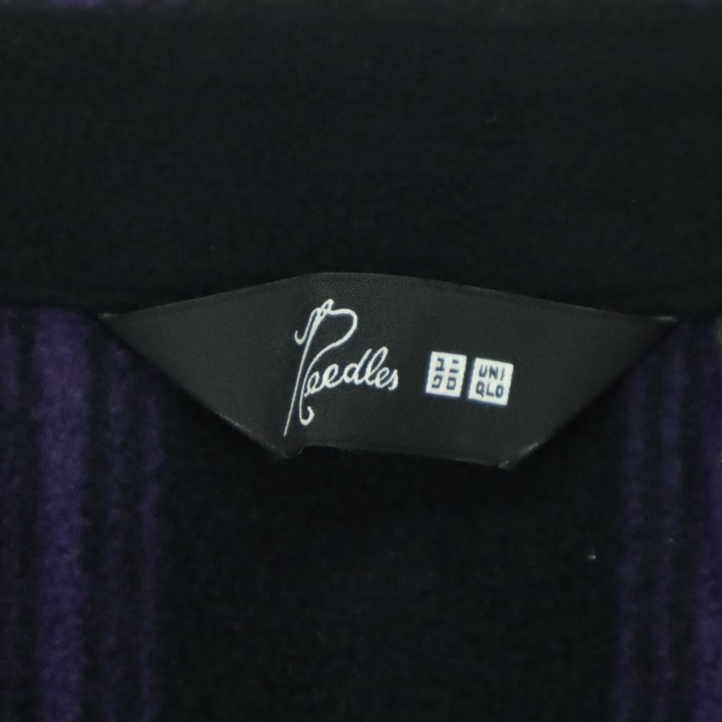 unused UNIQLO NEEDLES Needles collaboration One-point logo stripe pattern Long sleeve freeze cardigan Men's Used