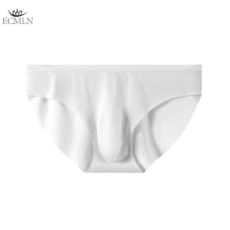 3D Men's Ice Silk Briefs Summer New Ultra-thin Transparent Seamless Sexy Quick-drying Trendy Breathable Underwear Panties