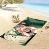 Roronoa Zoro Wano Print Beach Towel, Large Soft Quick Dry Towel for Beach Camping Swimming