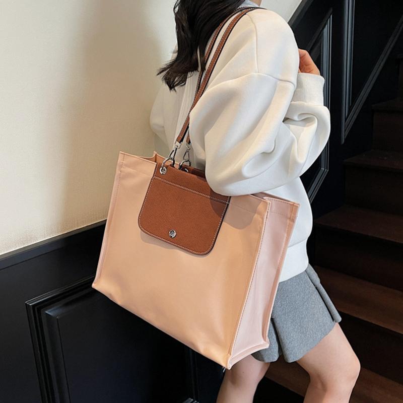 Women Canvas Shoulder Bag Large Capacity Ladies Shopping Bags Simple Handbag Vacation Tote Casual Book Bag AVE