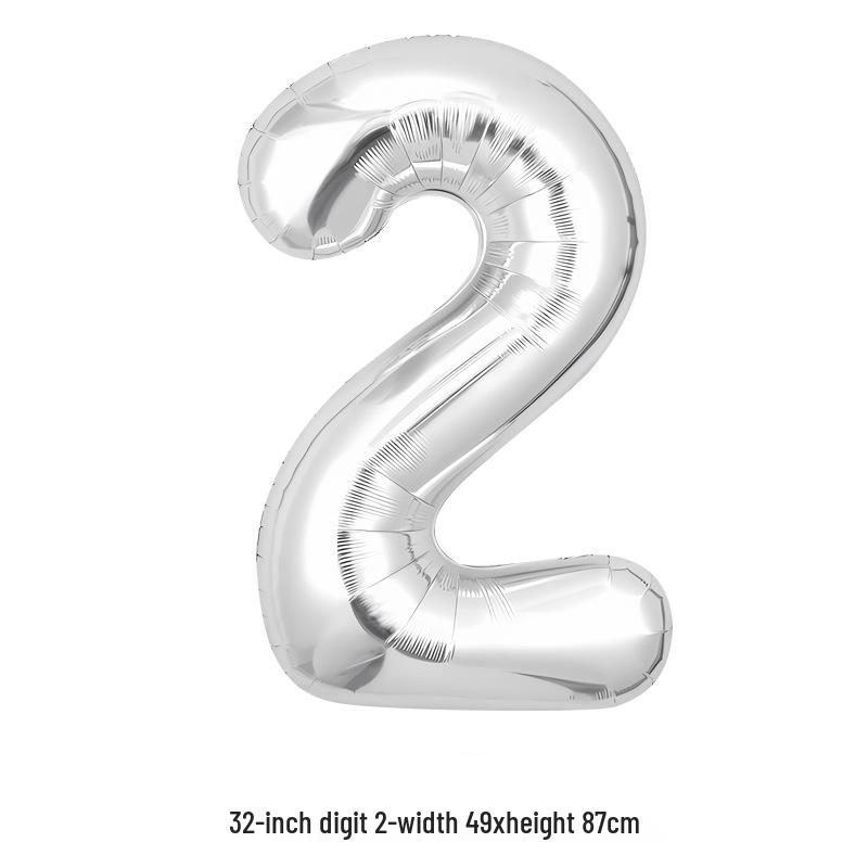 32-Inch White Number '40' Birthday Balloon, Aluminum Foil Party Decoration Prop