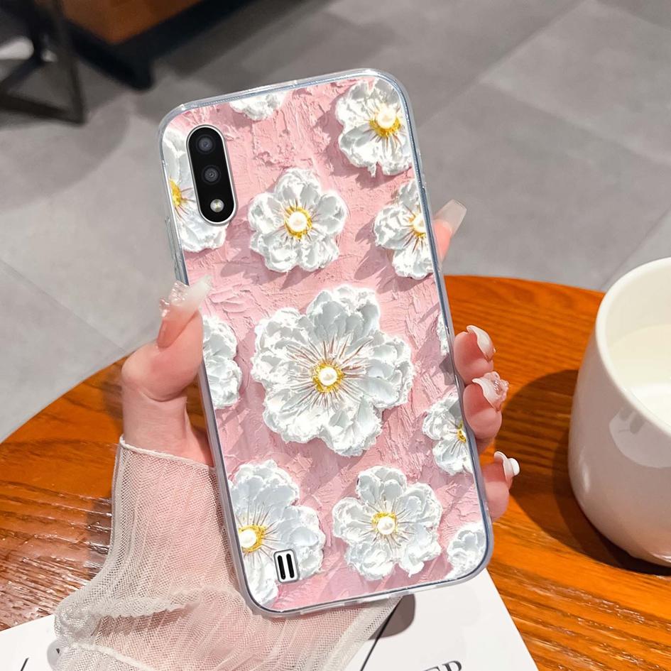 New Cases For Samsung A01 A02 A02S A03 Core A04 A04E A10 A10E A10S A11 A12 A13 A14 A21 A22 New Pink Wings Pattern Silicone High Shockproof For Samsung