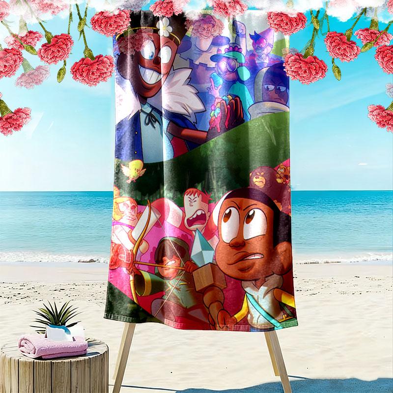 Creek Tribe Print Beach Towel, Large Soft Quick Dry Towel for Beach Camping Swimming