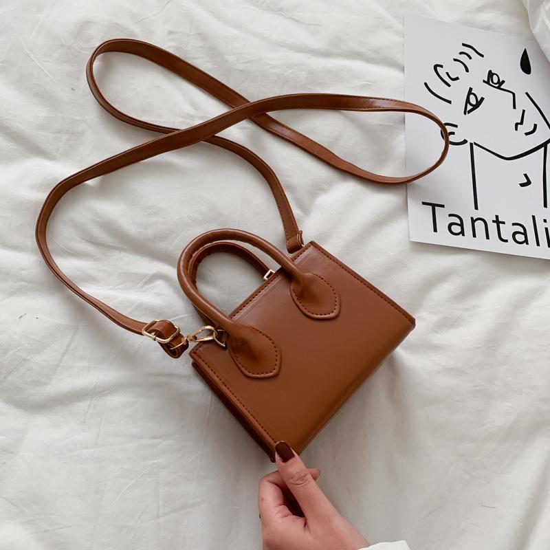 High-end small bag women's 2025 new trendy chic mini hand-to-hand small square bag foreign style simple one-shoulder crossbody bag