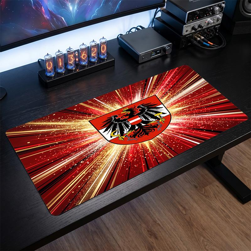 Austria Football Crest Mouse Pad, Extended Non Slip Rubber Desk Mat for Gaming Office Laptop Fan Gift