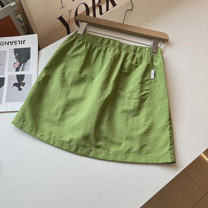 Fustă Retro A-Line cu Uscare Rapidă pentru Femei ~ Anti-Expunere, Fustă Ușoară de Vară pentru Exterior