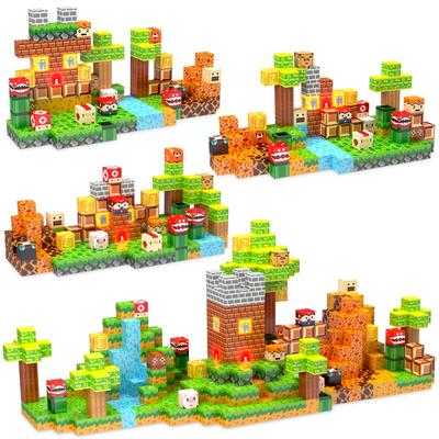 Vexolite Super Character Magnetické stavebnice, 137 dílků se 3 svítícími dílky, Magnetické stavebnice, 3D puzzle, Vzdělávací hračka,