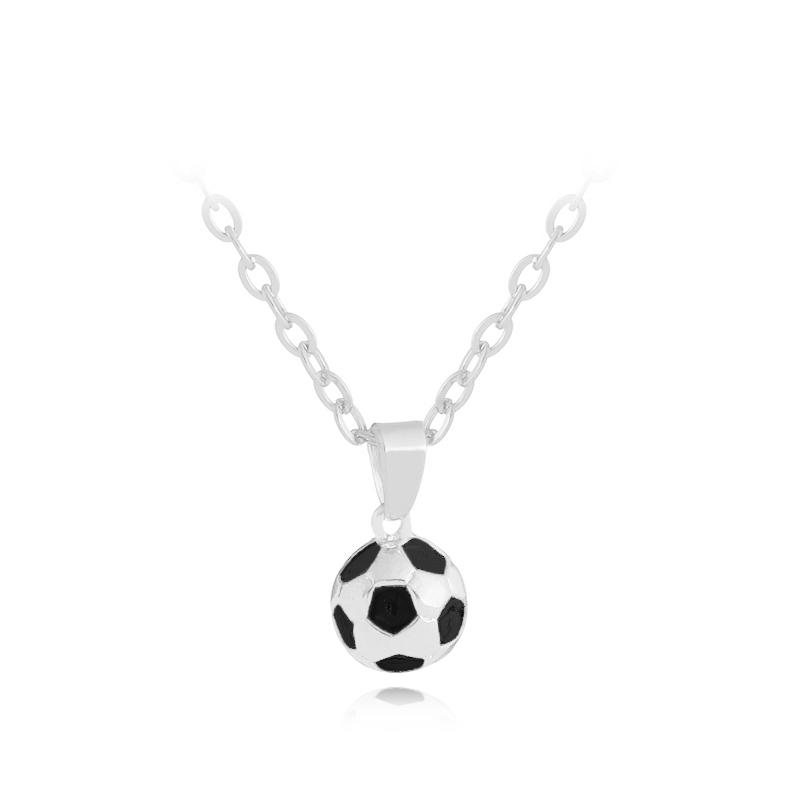 

3D soccer Necklaces woman Ball Pendant necklace football lover Valentine s Day Gift World soccer fans charm statement jewelry