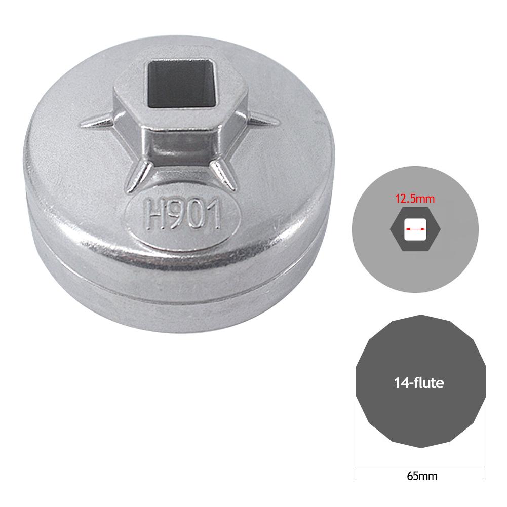 65/67/74/79mm 14/15 Flutes Cap Oil Filter Wrench Car Socket Remover Tool For Fengshen Nissan Bluebird Toyota A8 Geely