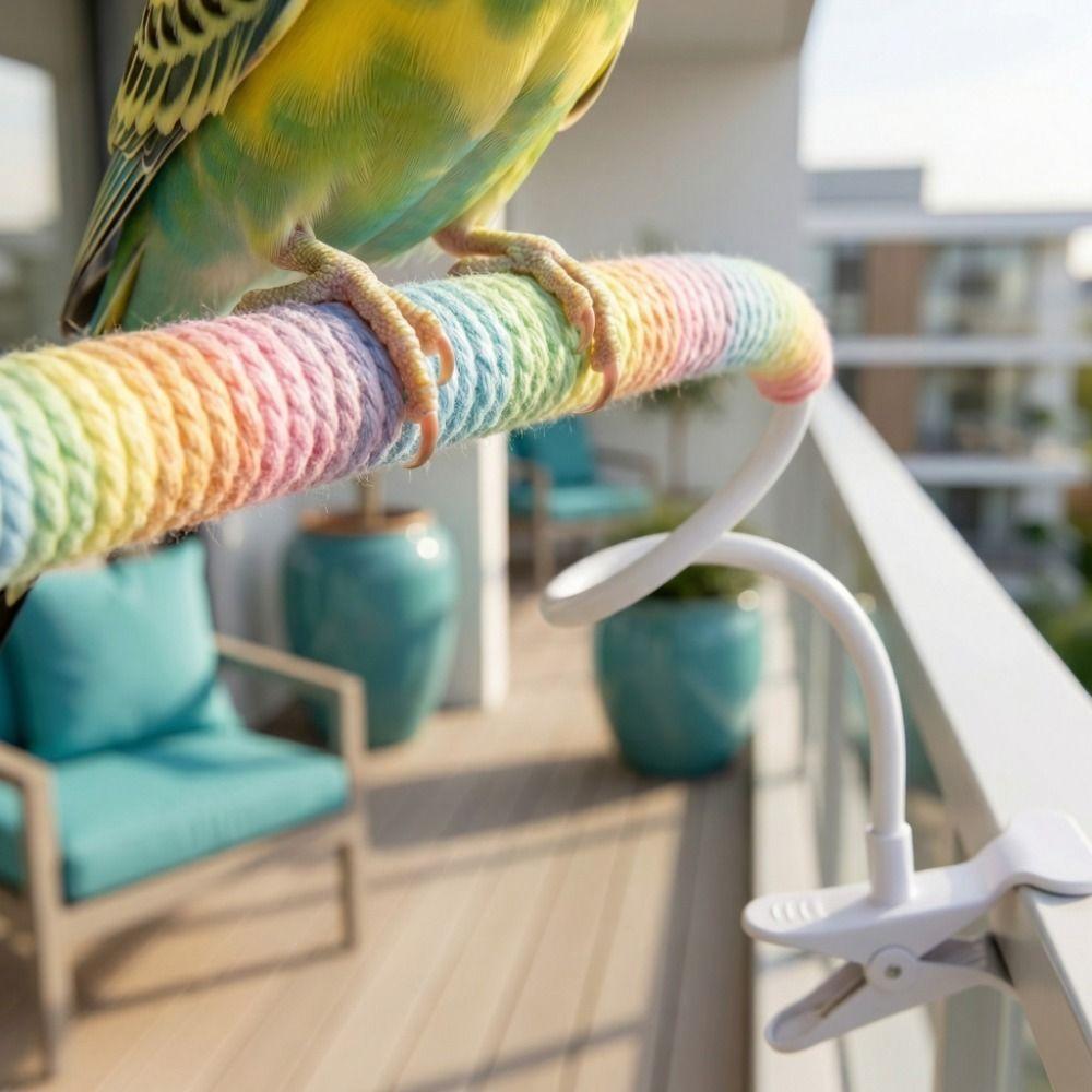Wear Resistant Parrot Defecation Stand Bite Resistant Bird Feeding Rack Bird Entertainment