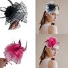 Floral Headband Fascinators Hat 1920s Opera Tea Hat for Girls Women Vintage Pillbox Hat Tea Hat Fascinators