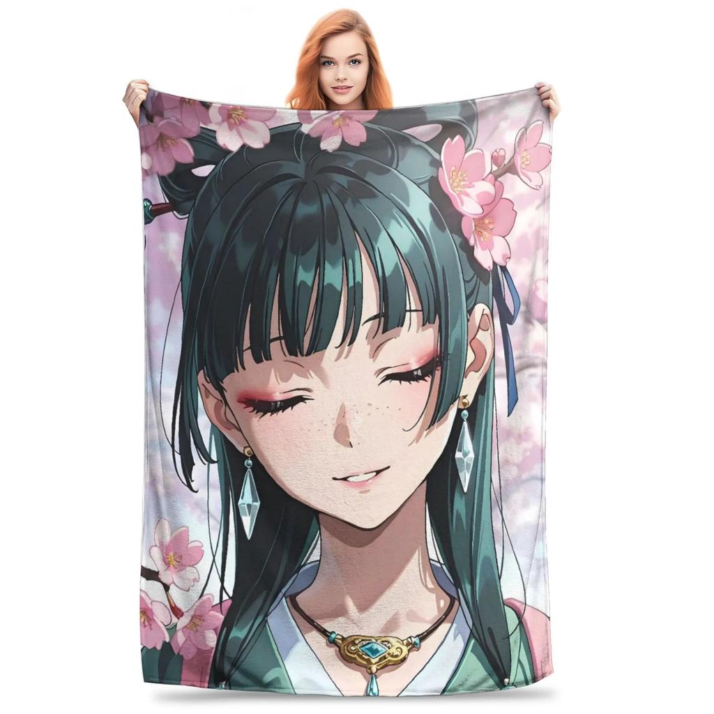 Super Warme Decke The Apothecary Diaries Maomao Aufdruck für den Winter Perfekt für Couch Sessel Sofa Bett Kinderfreundlich