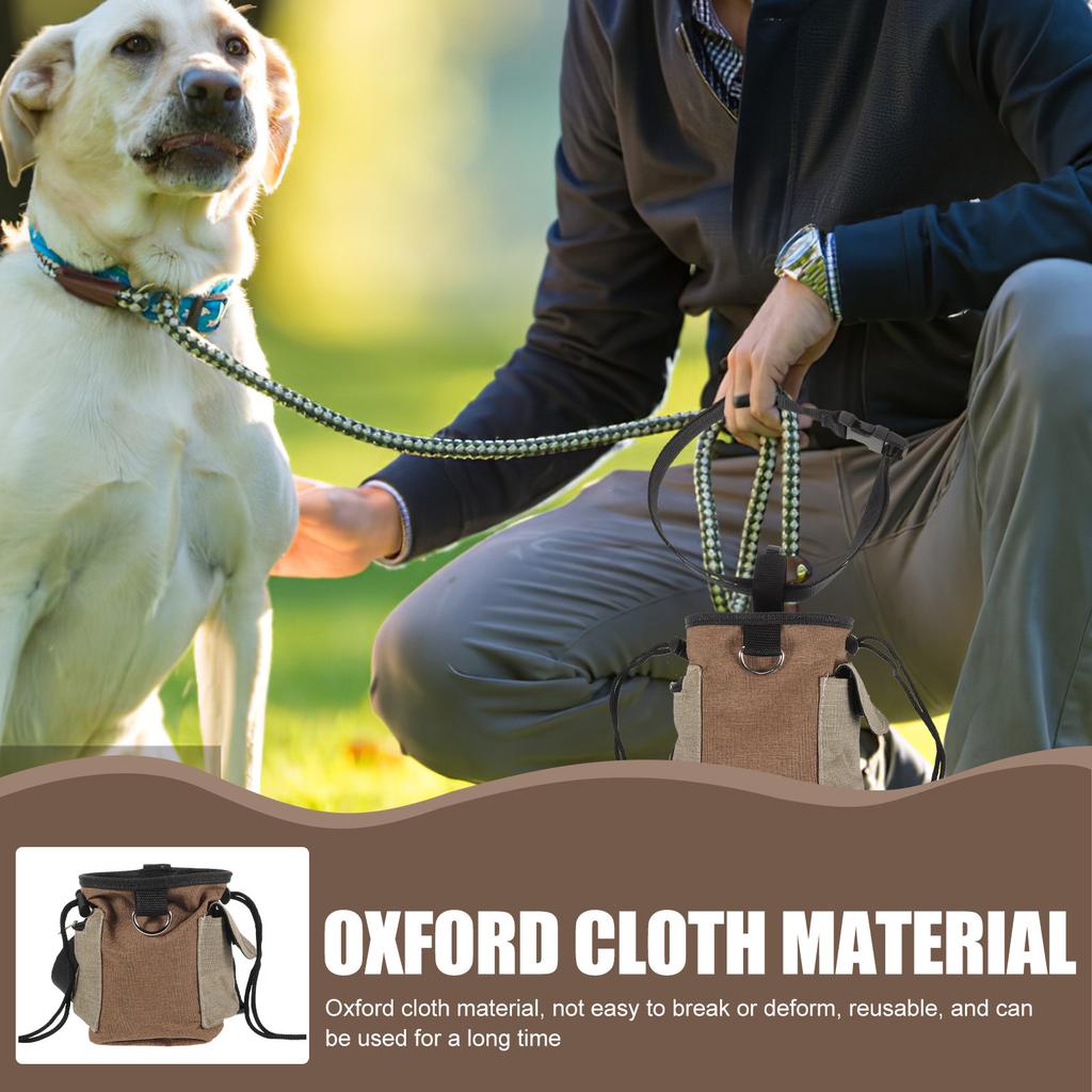 Dog Treat Bag Portable Outdoor Snack Pouch Wear-Resistant Dog Training Bag for Walking Puppy Treat Holder Snack Holder