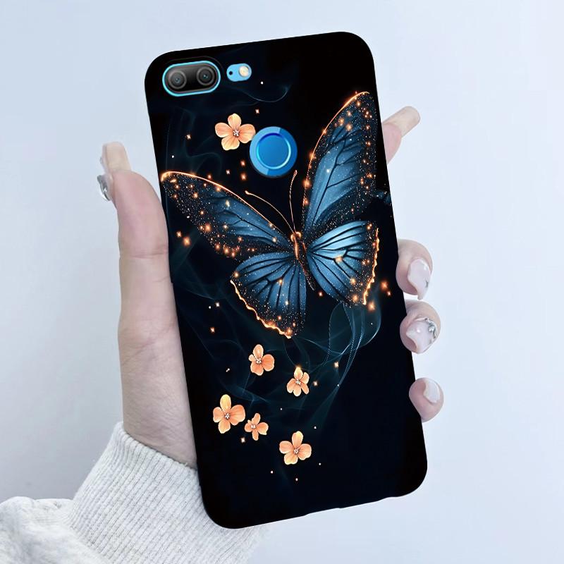 For Honor 9 Lite LLD-L21 LLD-L31 Phone Case Flower Girl Design Soft Silicone TPU Back Housing for Honor 9 STF-L09 STF-AL10 Cover