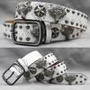 Original Skull Rivet Belt Punk Men'S Belt Women'S Snake Pattern Decorative Belt