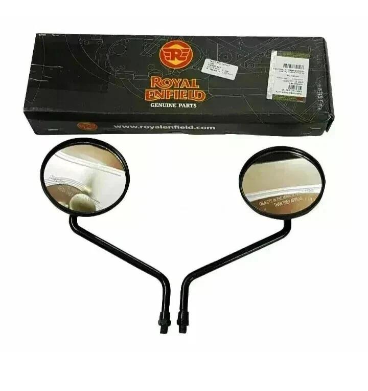 

Fit For Royal Enfield Bullet Side Rear View Mirror Set Black