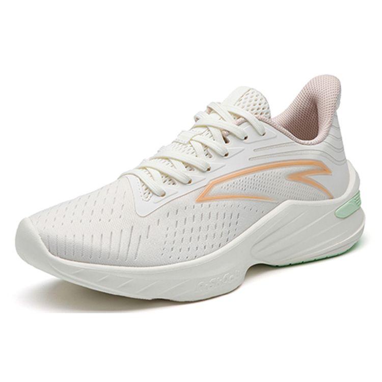 Anta Poison Spike 1 Cushioning Lightweight Low-Top Running Shoes Women Running Shoes White Gray 122235521-4