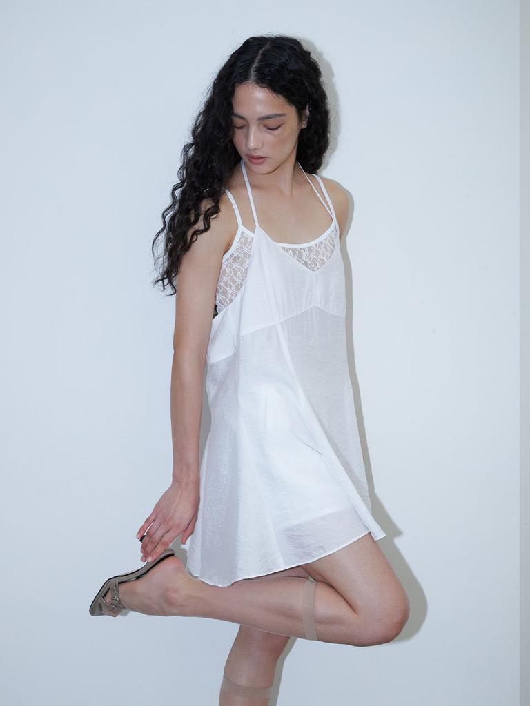 Text Room Mira Flare Dress White