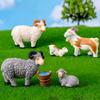Realistic Resin Sheep Figurine Ideal For Fairy Garden Or Farm Scene Decoration