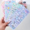4 Pcs/Set Cute Animal Sparrow 3D Relief Stickers Decorative For Journal Diy Phone Case Embellishments