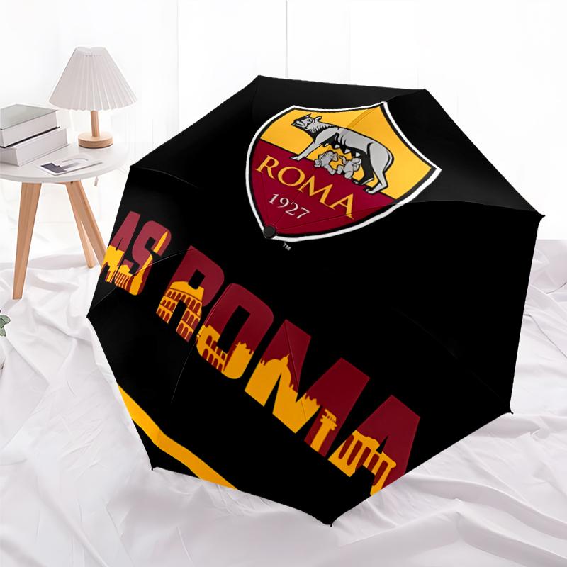 Printed Rome Logo Folding Umbrella,Outdoor,Leisure,And Travel Umbrella,Durable Umbrella Fabric,Birthday And Holiday Gift