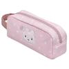 Large Capacity Pencil Case Zippered Polyester Pencil Pouches Portable Cosmetic Organiser Bag For School Office Travel