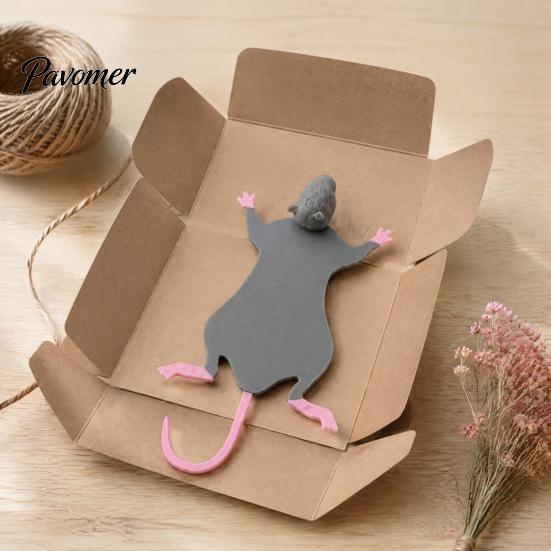 3D Printed Book Markers Funny Squished Mouse Bookmark, Cute Page Holder for Eco Friendly Pla Bookmarks Lovers, Novelty Reading Accessory, Unique Desk
