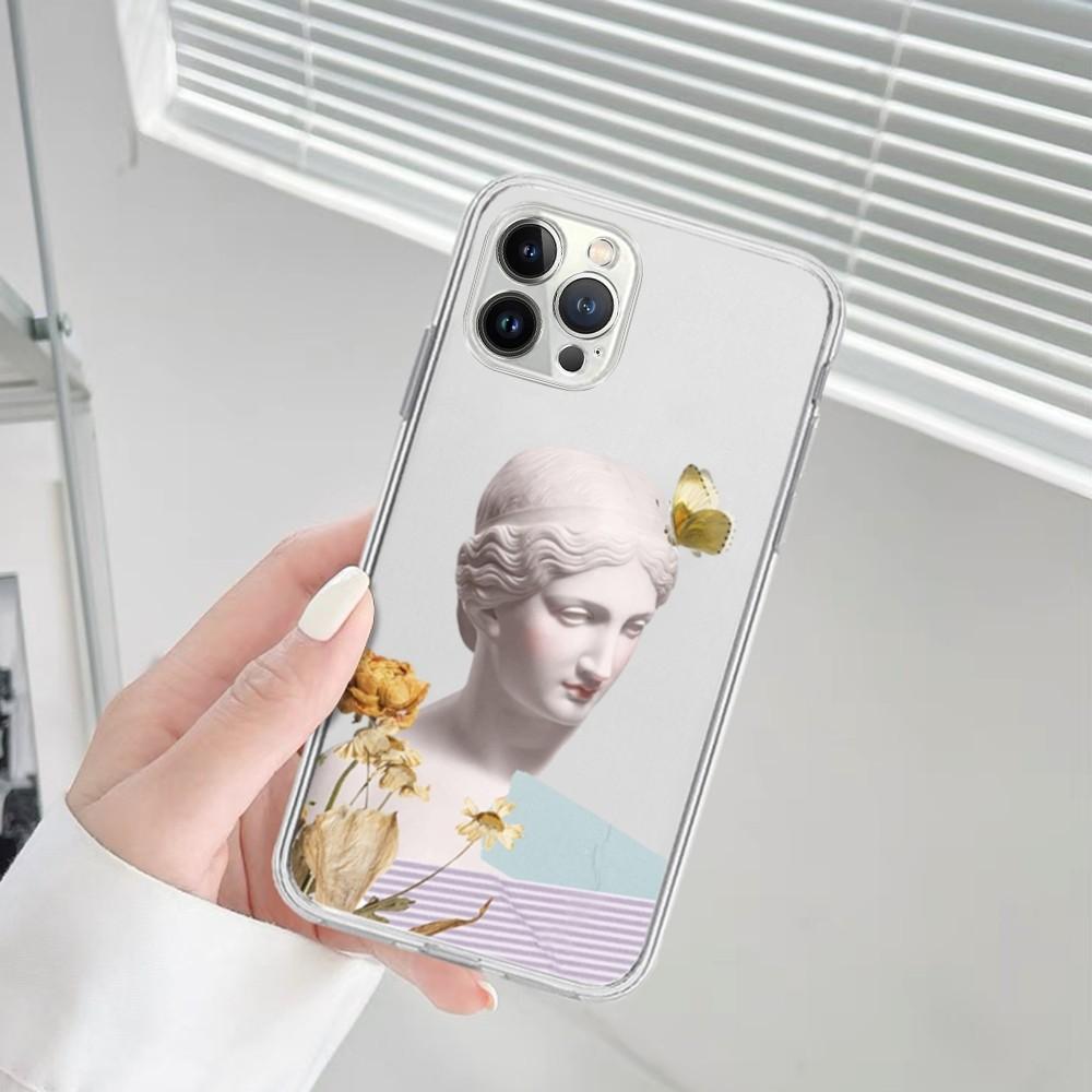 David Statue Art Mousepad For iPhone 16 15 14 13 12 Mini 11 Pro XS Max X XR SE 6 7 8 Plus Soft Silicone Cover