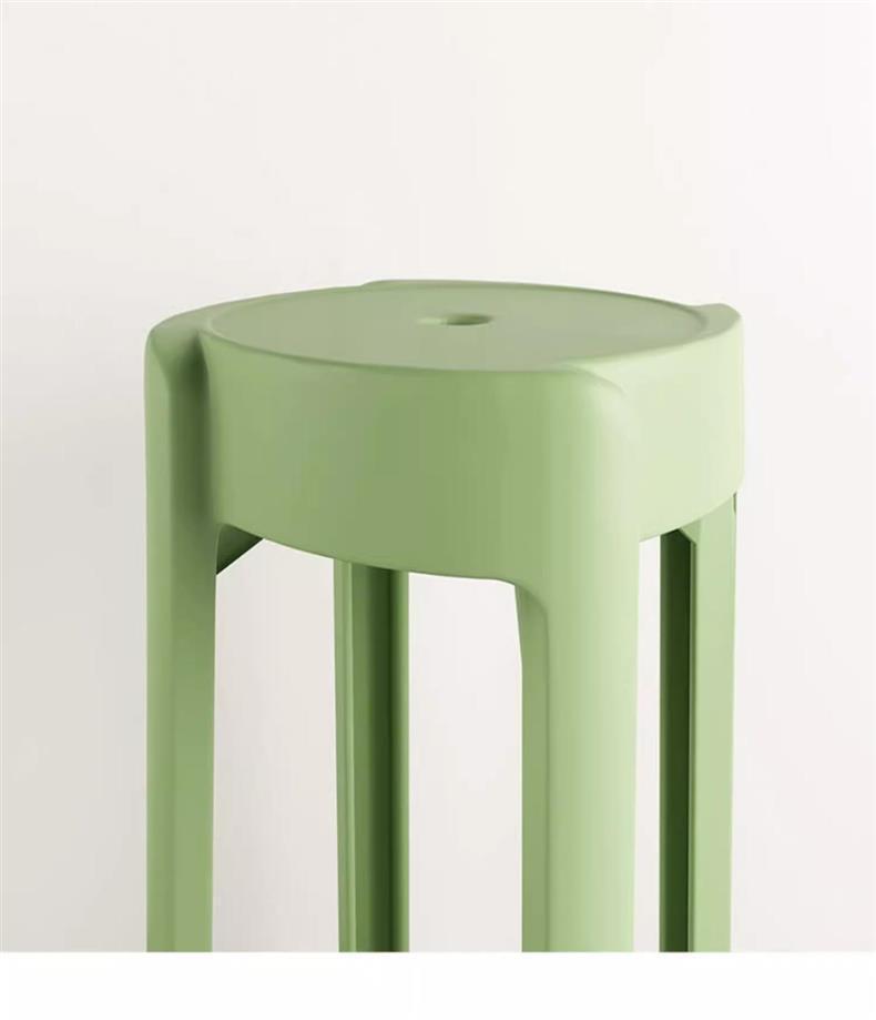 Modern Minimalist Stackable Plastic Stool – Sturdy, Durable, and Thickened Design for Home or Restaurant Use