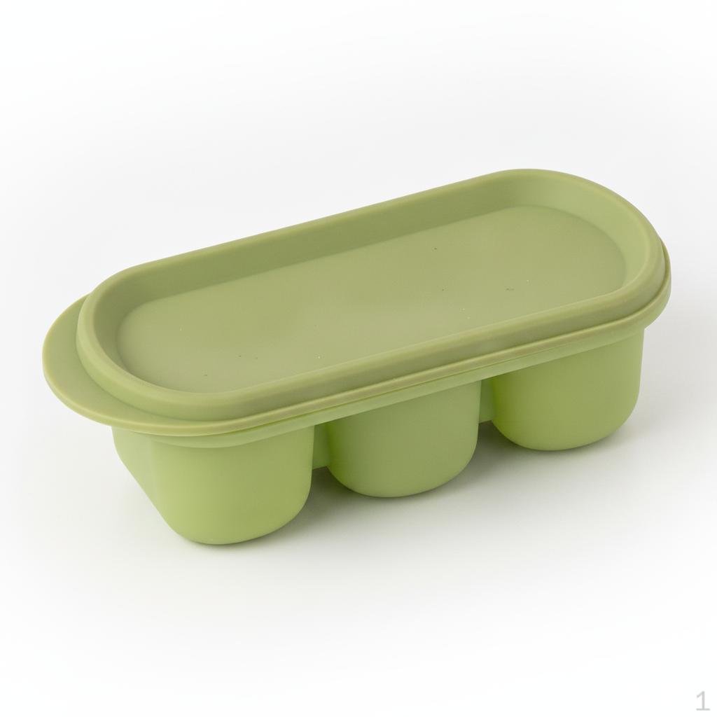 HeartMade ThreeCompartment Ice Cube Tray FoodGrade Silicone Quick Release Maker for Home Kitchen