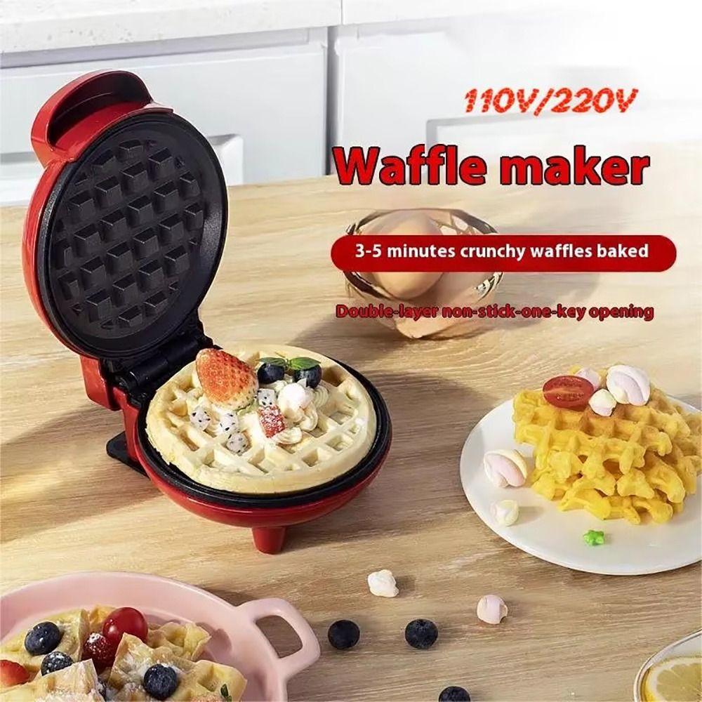 1Pcs Non-Stick Coated Cake Oven Machine Breakfast Cooking Appliance Mini Waffle Maker  Fried Eggs