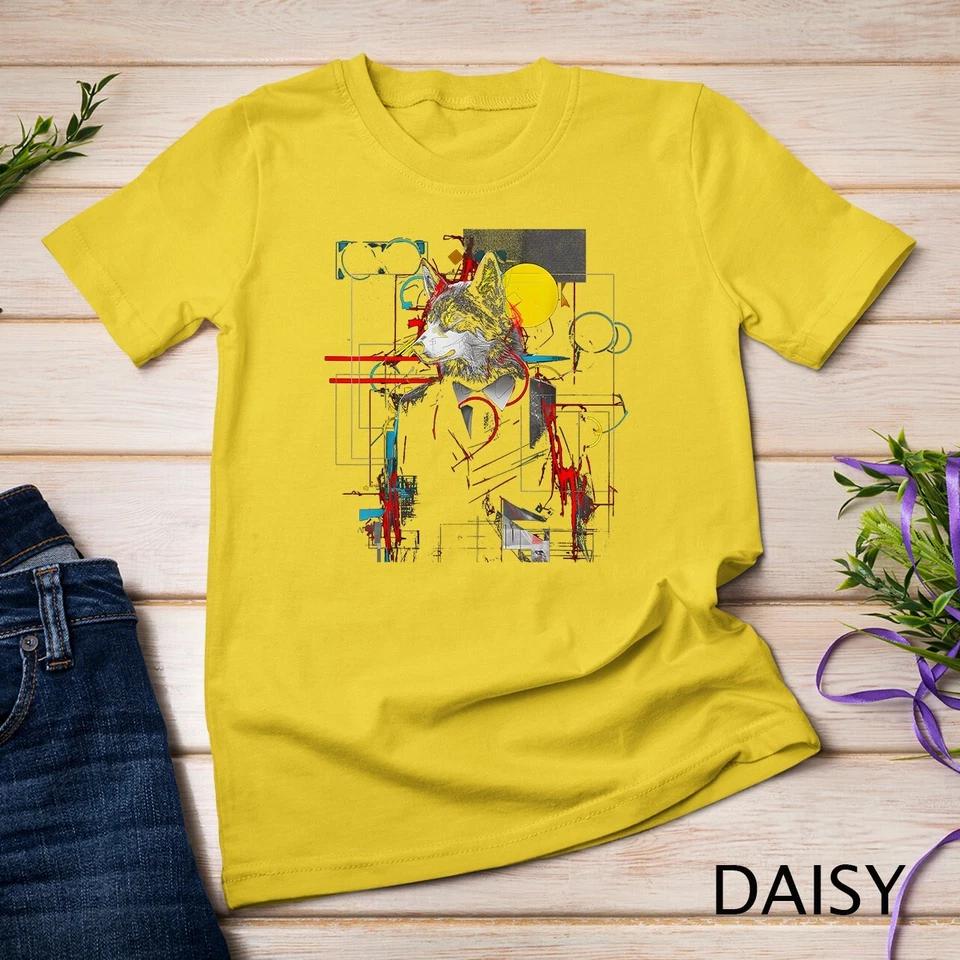 Wolf geometric, art animal motif, wolf T-Shirt Unisex T-shirt 3 M