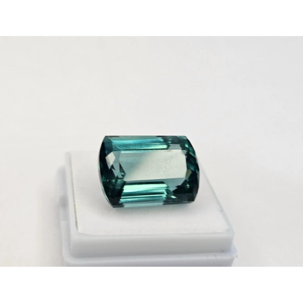 Tourmaline Teal Blue Natural 16-17 Ct Cushion Cut Fabulous Certified Gemstone